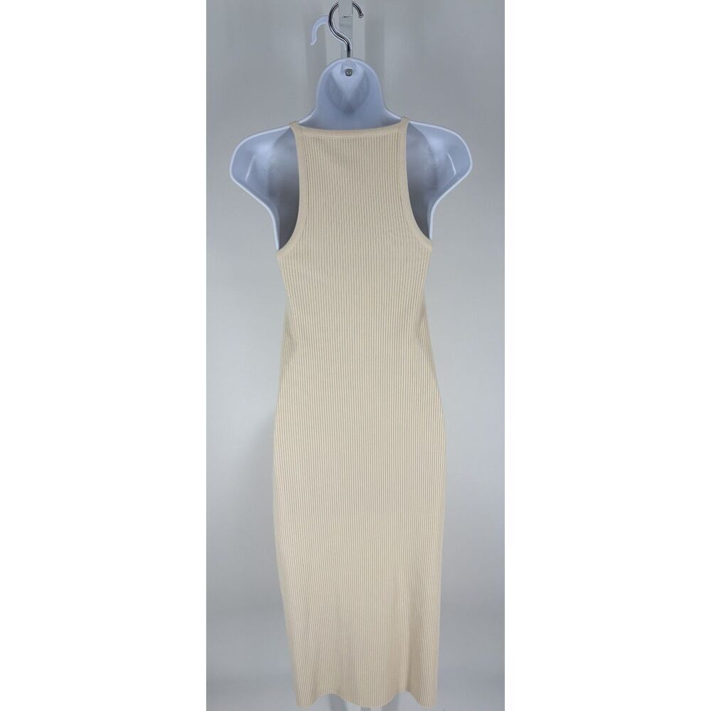 VINCE. Cotton-Blend Ribbed High-Neck Tank Dress - Picture 6 of 6